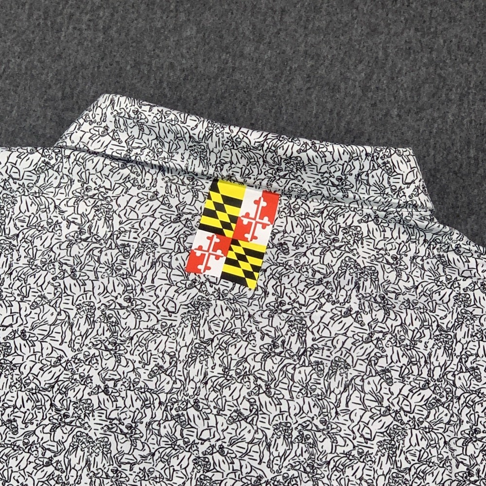 Rhoback Horsemen All Over Print Equestrian Men's Performance Polo - Size 3XL - Picture 4 of 9